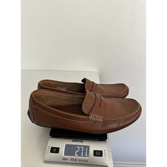 Cole Haan Kolin Limit Tan Tumbled Penny Loafer Pebbled Leather Brown Men's 13 - Picture 11 of 11